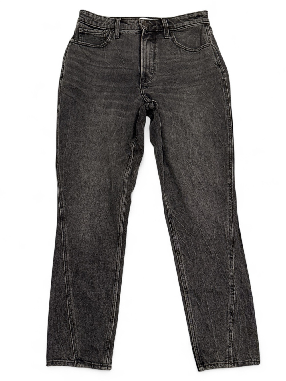 Abercrombie & Fitch High-Rise Curve Love Skinny Twisted Seam Gray/Black sz 28/6R